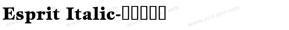 Esprit Italic字体转换